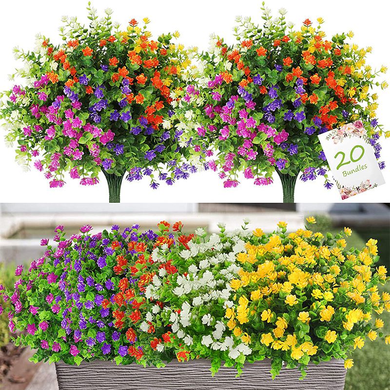 Florist Supply Vases - 3/6 adet yapay bitki çiçek okaliptüs