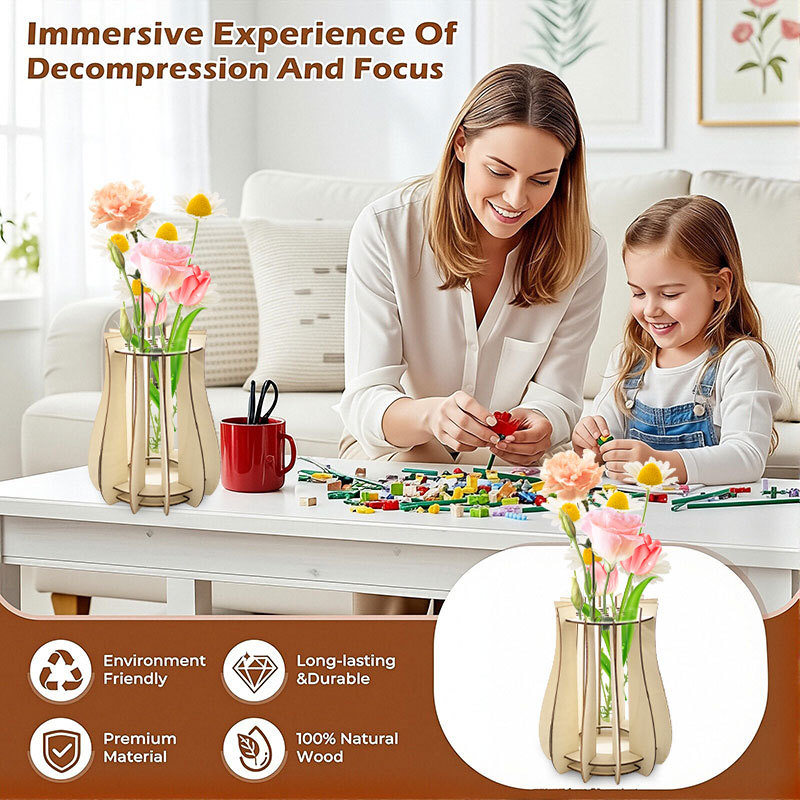 Ahşap Puzzle Vazo Buketler İçi - Florist Supply Vases incelemesi ve fiyatı