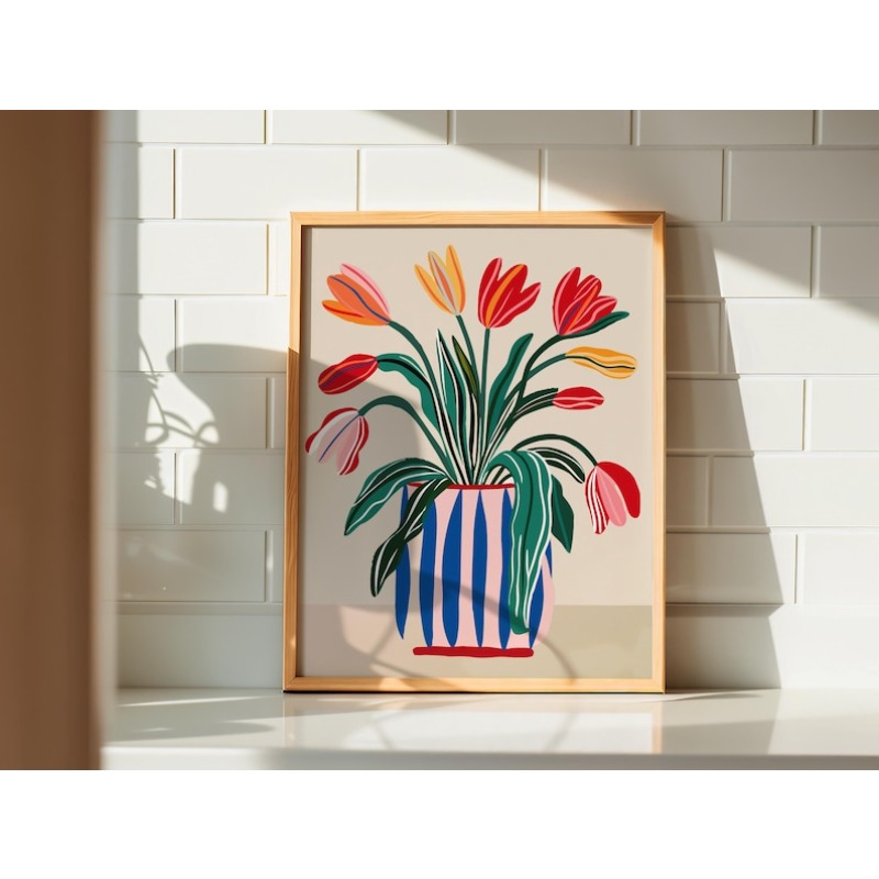 2 adet Lale Çiçekleri Kanvas D - Florist Supply Vases incelemesi ve fiyatı