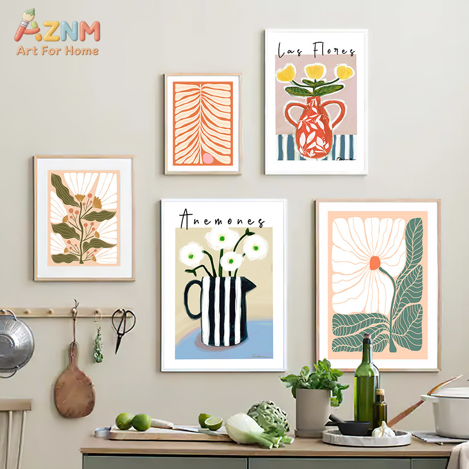 AZNM Boho Çiçekli Kanvas Duvar - Florist Supply Vases incelemesi ve fiyatı