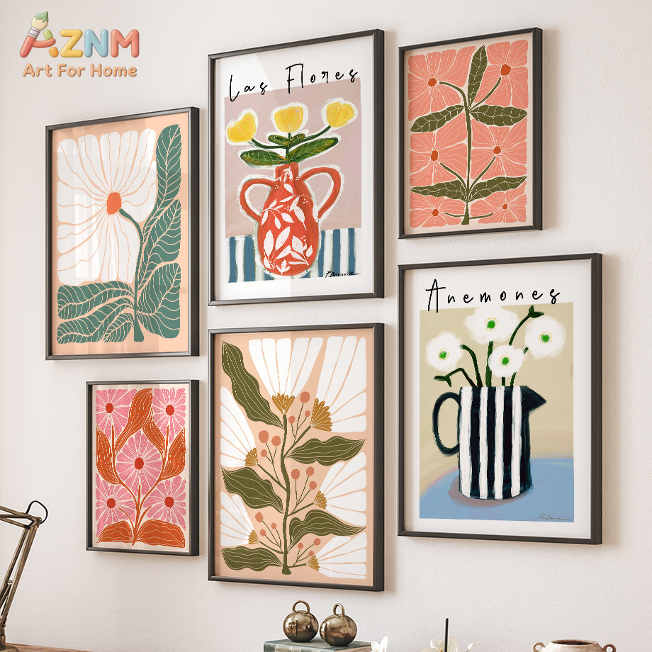 AZNM Boho Çiçekli Kanvas Duvar - Florist Supply Vases incelemesi ve fiyatı